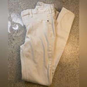 Free People Women's White Skinny Leg Jeans